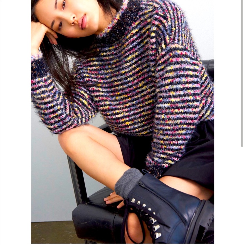 Maddie Eyelash Cropped Sweater